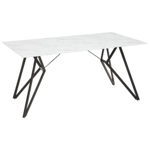 Westley Marble Effect Dining Table with 6 Chairs Set