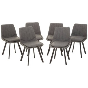 Mavia Rectangle Dining Table with 6 Chairs Set