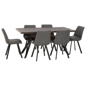 Mavia Rectangle Dining Table with 6 Chairs Set