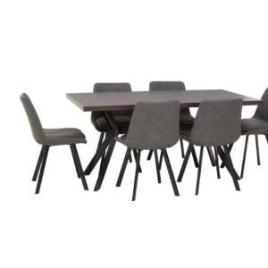 Mavia Rectangle Dining Table with 6 Chairs Set