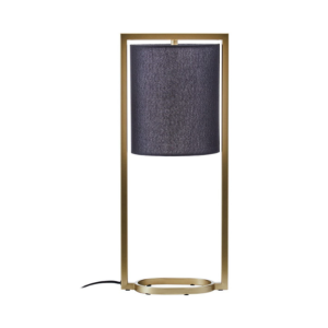 Leia Black Shade With Gold Finish Metal Frame Table Lamp