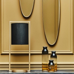 Leia Black Shade With Gold Finish Metal Frame Table Lamp