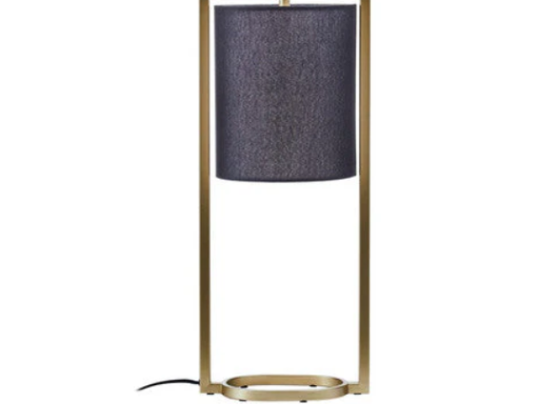 Leia Black Shade With Gold Finish Metal Frame Table Lamp
