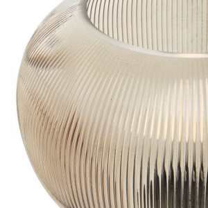 Enya Large Ribbed Smoked Glass Table Lamp