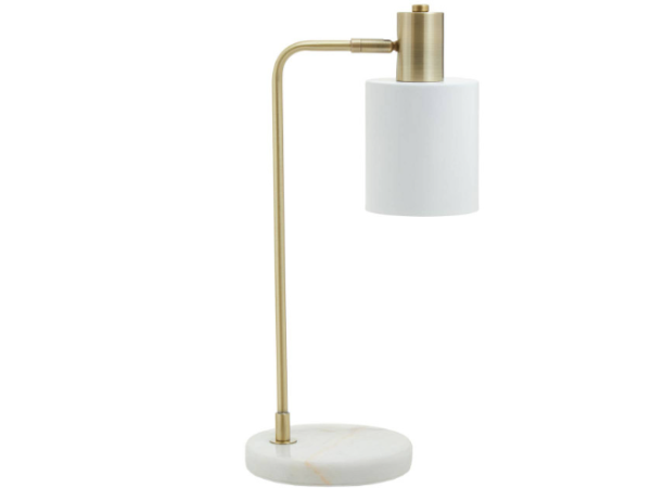 Nadene White Shade Desk Lamp