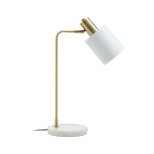 Nadene White Shade Desk Lamp