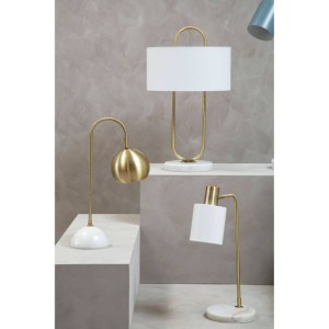 Nadene White Shade Desk Lamp