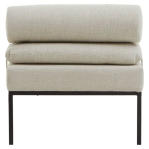 Hayden Natural Linen Textured Iron Frame Day Bed