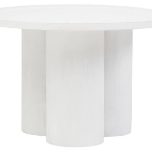 Milla Whitewash Mango Wood Column Detail Coffee Table