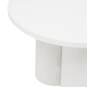 Milla Whitewash Mango Wood Column Detail Coffee Table