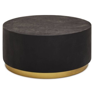 Narli Black And Gold Concrete Look Coffee Table