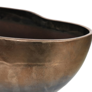 12.2cm Gold and Black Ceramic Dish