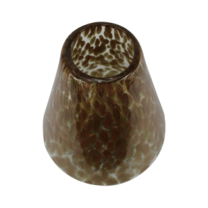 30cm Clear and Gold Handmade Glass Vase