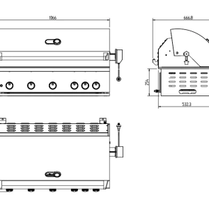 Whistler Grills - Buford 5 Burner Gas BBQ