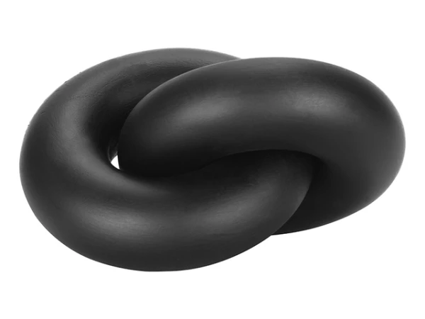 Caris Black Wood Small Knot Decor