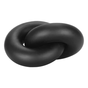 Caris Black Wood Small Knot Decor