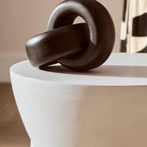 Caris Black Wood Small Knot Decor