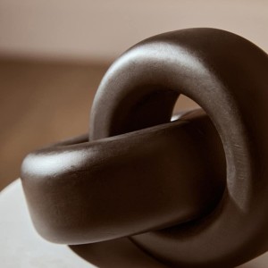 Caris Black Wood Small Knot Decor