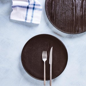 Bari Large Black Fir Wood Tray