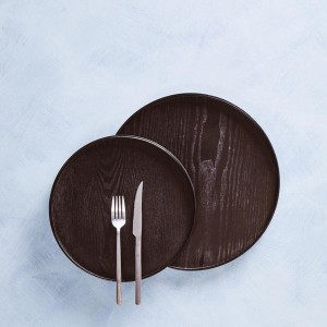 Bari Large Black Fir Wood Tray