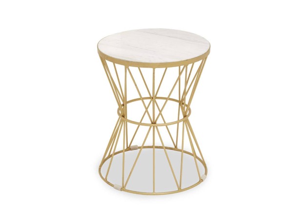 Rene Side Table With Pinched Base