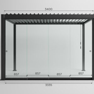 Nova - Titan 3.6m Glass Sliding Doors - Pebble