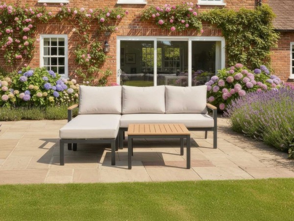 Nova - Heidi 3 Seater Chaise Sofa Set with Rectangular Coffee Table