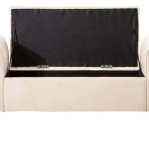 Larin Stone Velvet Ottoman Storage Bench