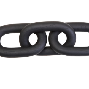 Kyra Black Wood 3 Link Chain Decor
