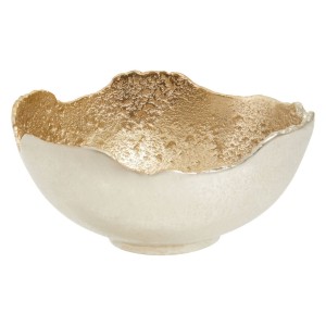 Darcy Small Nickel and Gold Finish Bowl