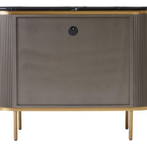 Dante Grey Two Door Sideboard with Black Marble Top