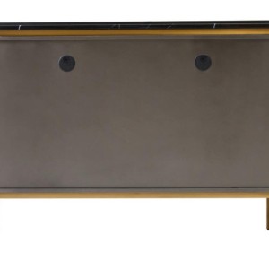 Dante Grey Four Door Sideboard With Black Marble Top