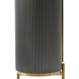 Dante Grey Four Door Sideboard With Black Marble Top