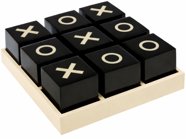 Beckford Games Small Black and White Noughts & Crosses Game
