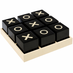 Beckford Games Small Black and White Noughts & Crosses Game