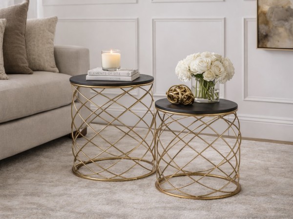 Sabine Gold Loop Side Tables
