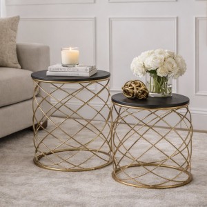 Sabine Gold Loop Side Tables