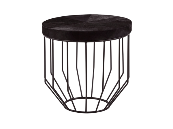 Chelsea Townhouse Hair On Hide Top Round Side Table