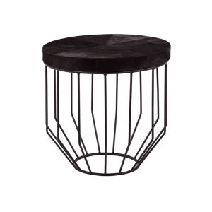 Chelsea Townhouse Hair On Hide Top Round Side Table