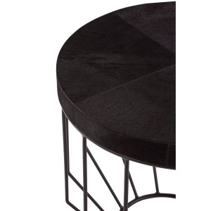 Chelsea Townhouse Hair On Hide Top Round Side Table