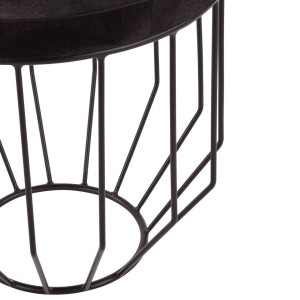 Chelsea Townhouse Hair On Hide Top Round Side Table