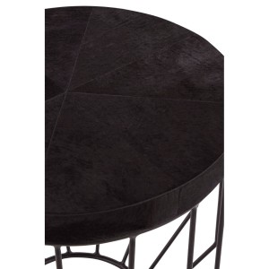 Chelsea Townhouse Hair On Hide Top Round Side Table