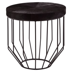 Chelsea Townhouse Hair On Hide Top Round Side Table