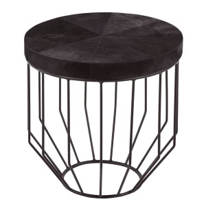 Chelsea Townhouse Hair On Hide Top Round Side Table