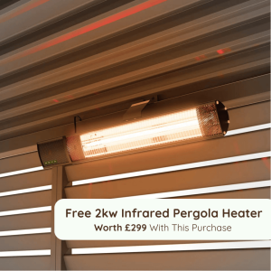 Nova - Titan Aluminium Pergola - 4m x 3.6m Rectangular - Pebble - LOW STOCK