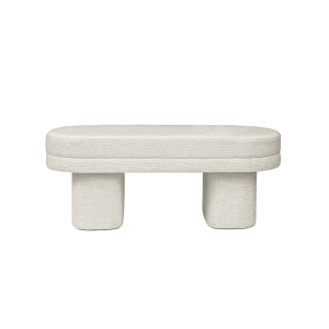 45cm Taupe Chenille Bench