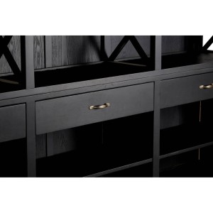 Libra Black Birchwood Large Cabinet