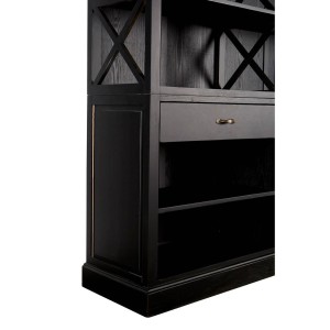 Libra Black Birchwood Large Cabinet
