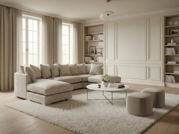 Chimes - Belfry U Sofa - Truffle