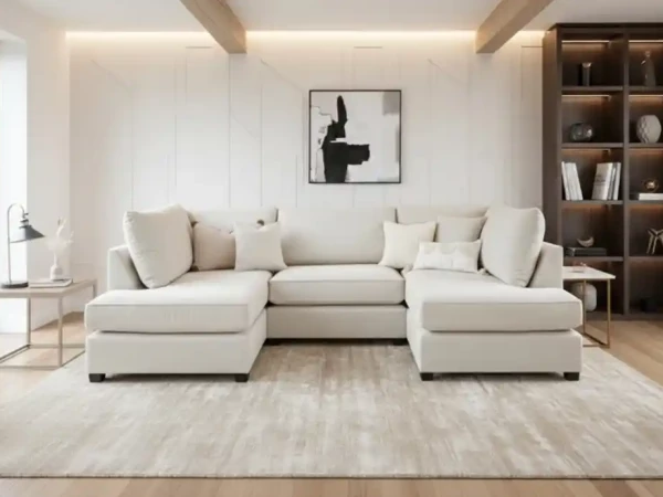 Skyler Classic Sofa Beige U Shape Corner